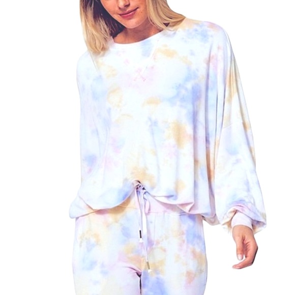 Last 1 Young Fabulous Broke 5 Star Tie Dye Violet Burst 2 Piece Loungewear - Picture 5 of 14